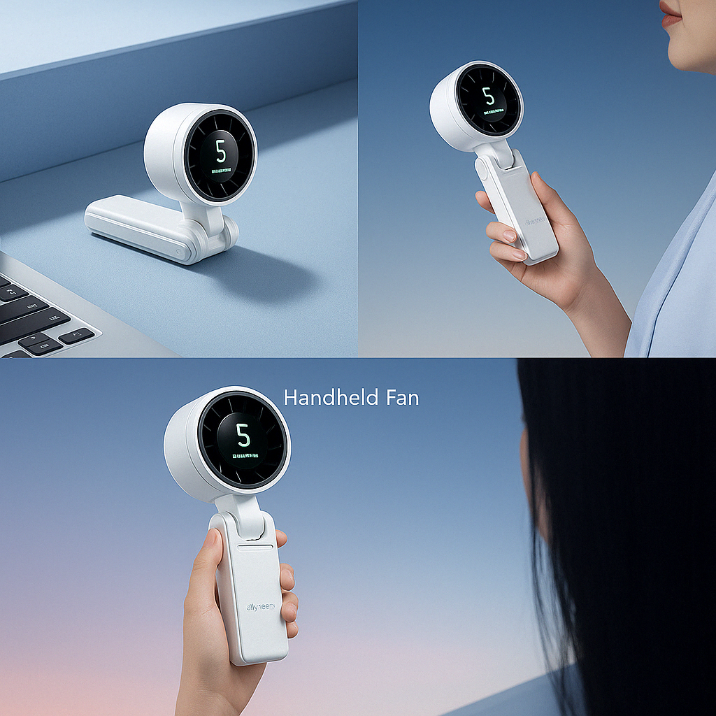 TurboBreeze 3-in-1 Handheld Cooling Fan For Summer